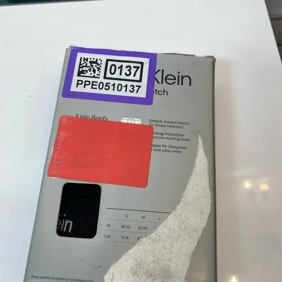 Calvin Klein Mens Cotton Stretch Black Briefs 3 Pack Size XL Underwear Open Box - Picture 5 of 5